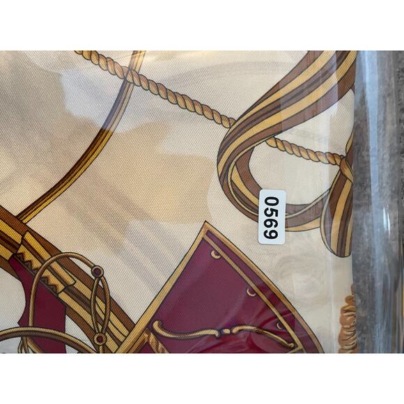 Talbots Royal Carriage Silk Scaf Gold Green Baroque Design Luxury Old Money - Picture 8 of 8